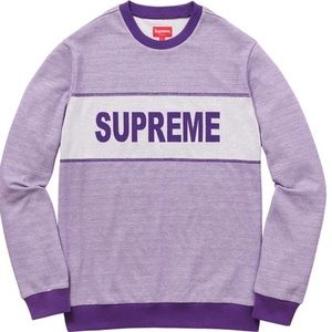 Supreme Purple Crewneck Sweater (L)